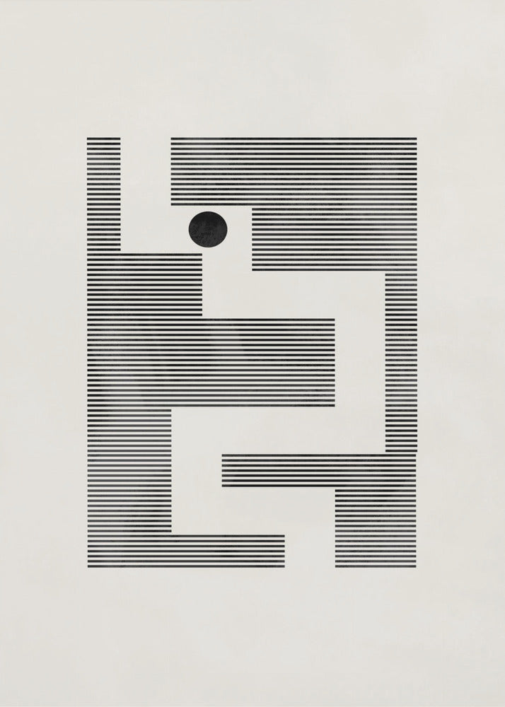 Minimalistisch doolhof | Canvas