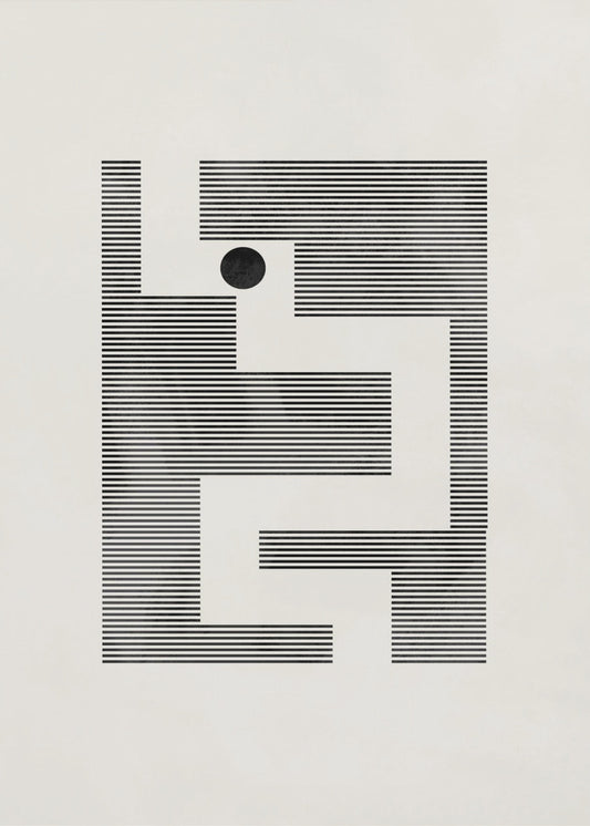 Minimalistisch doolhof | Canvas