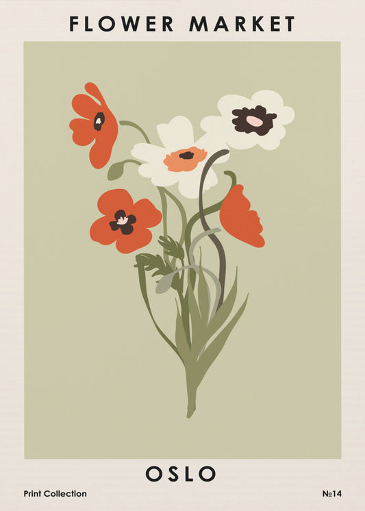 Bloemenmarkt Oslo | Poster