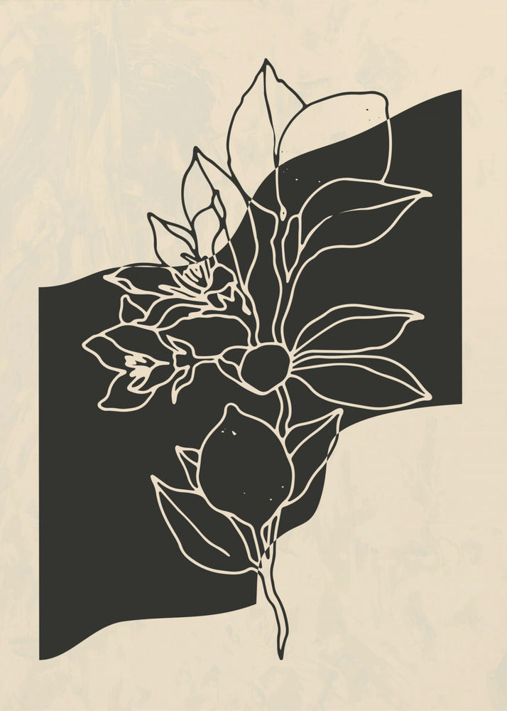 Abstracte bloem 4 | Canvas
