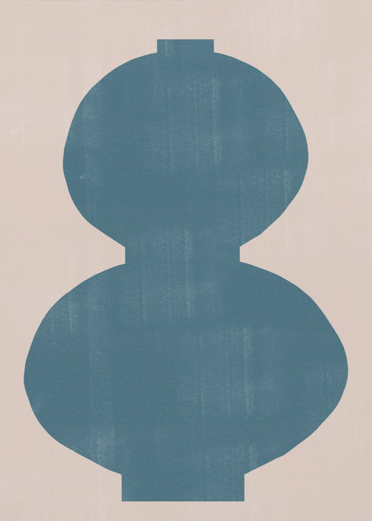 Cyaan silhouet | Canvas