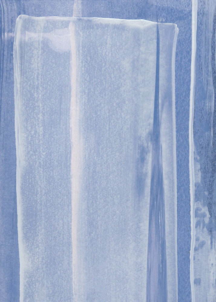 Blauw met verticale penseelstreken | Canvas