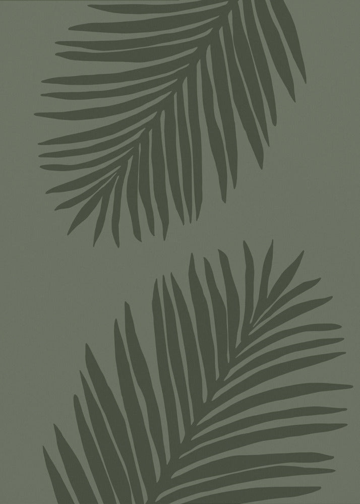 PALM LEAF 05 HELEMAAL GROEN | Canvas