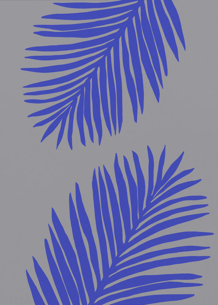 PALMBLAD 02 ZACHT GRIJS | Poster