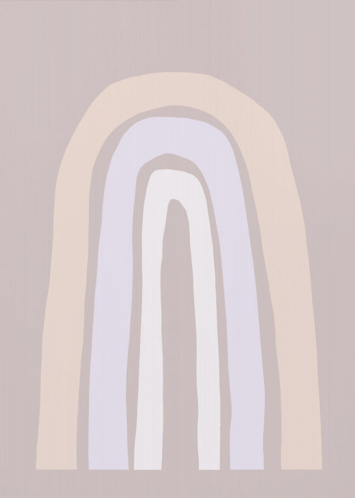Zachte pasteltinten en organische vormen | Poster