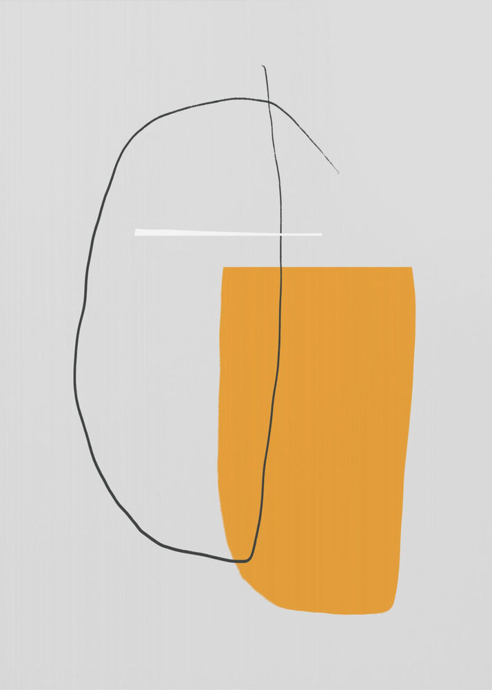 Overlappende lijnen op een grijze achtergrond | Canvas