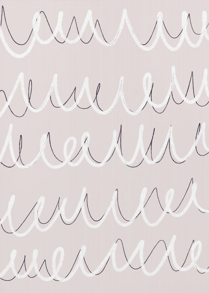 Gebogen Doodle Golven | Canvas