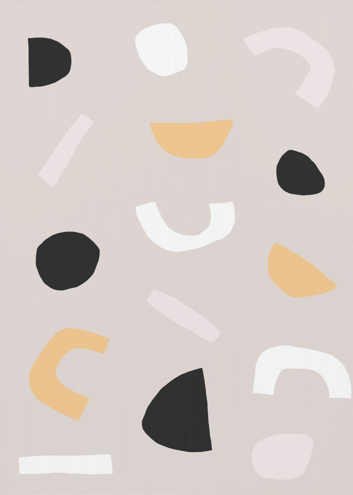Geometrische vormen in neutrale tinten | Canvas