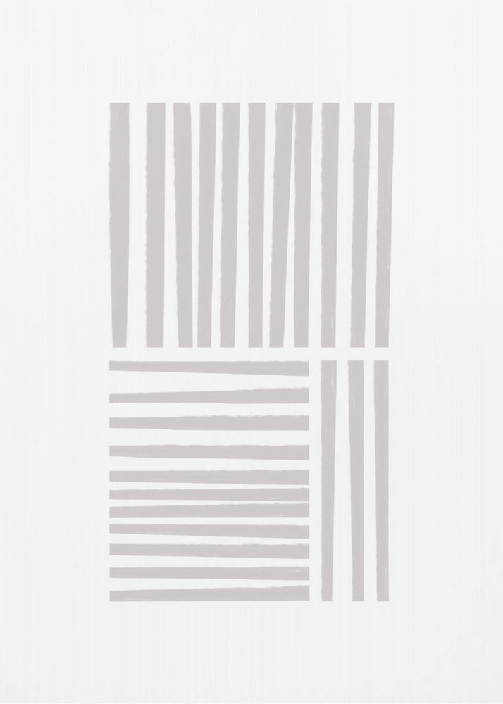 Geometrische grijze lijnen | Canvas