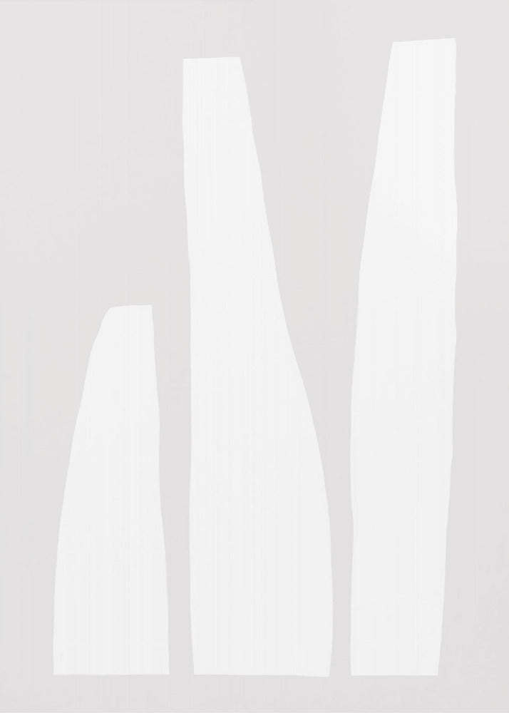 Minimalistische witte vormen | Canvas