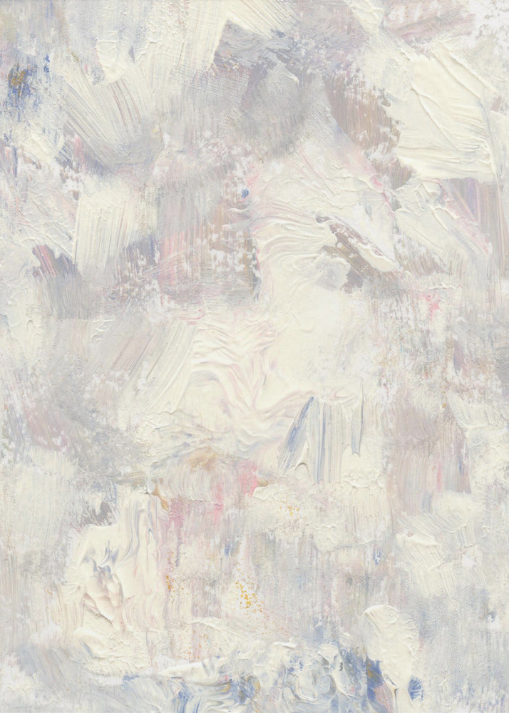 witte penseelstreken en zachte pasteltinten | Canvas