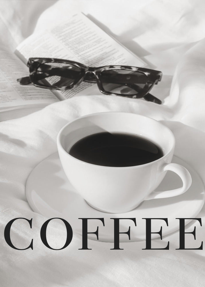 Koffie op bed | Canvas