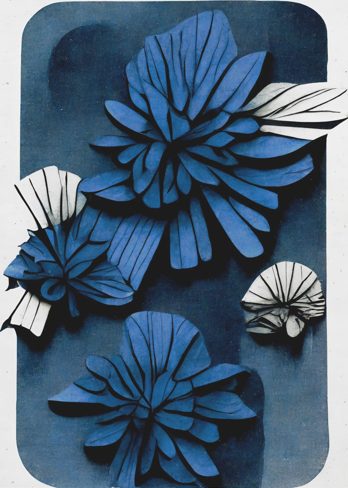 Diepte van de blauwe bloesem | Canvas