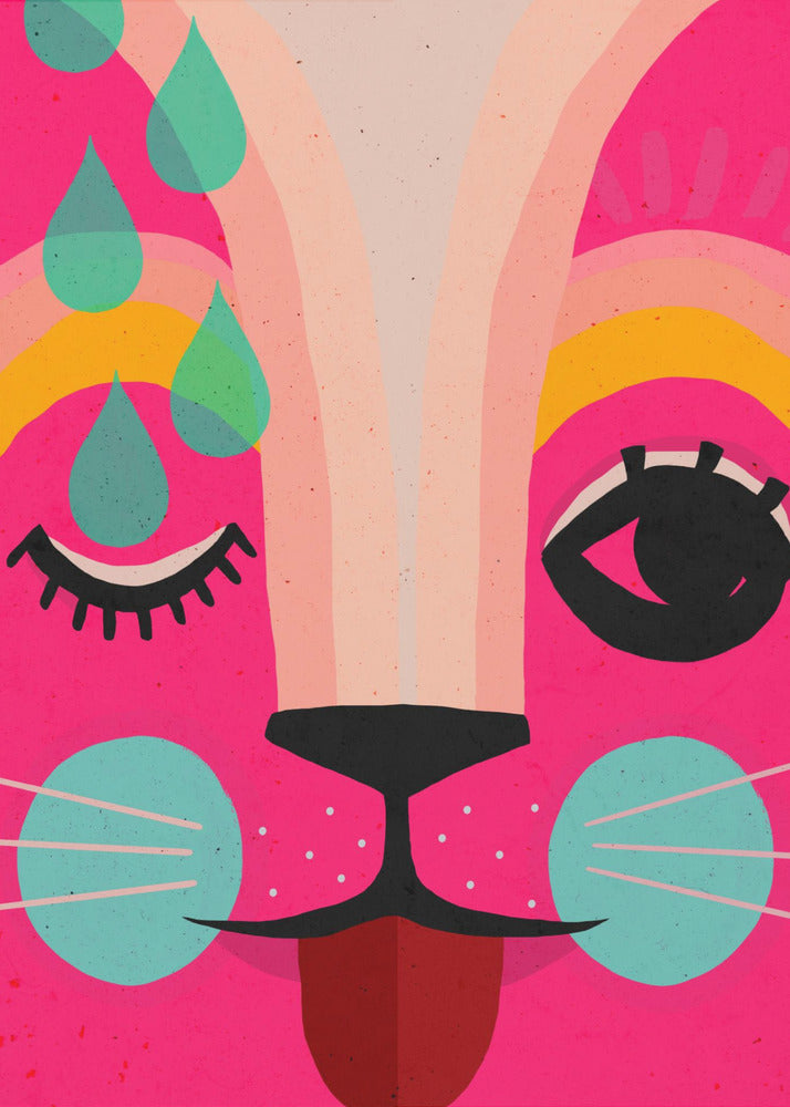 Vibrant Feline Dreams | Poster
