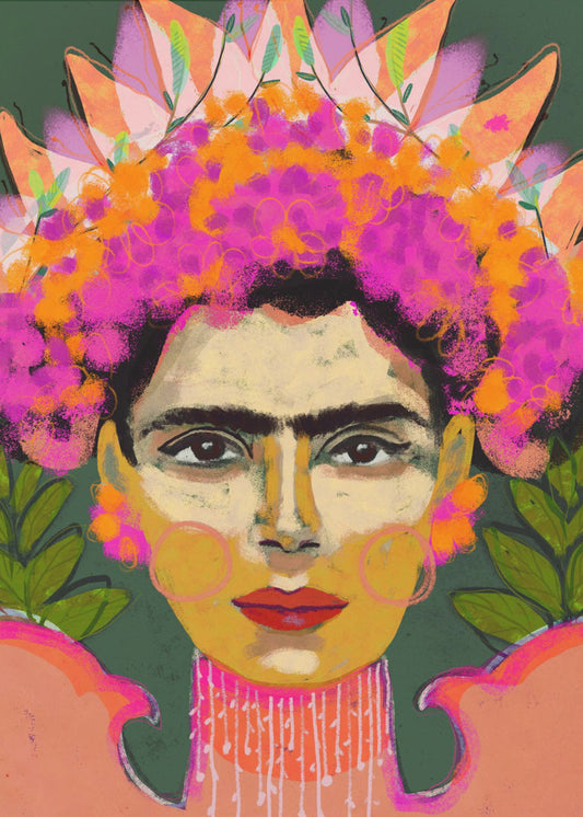 Levendige bloemenkroon | Poster