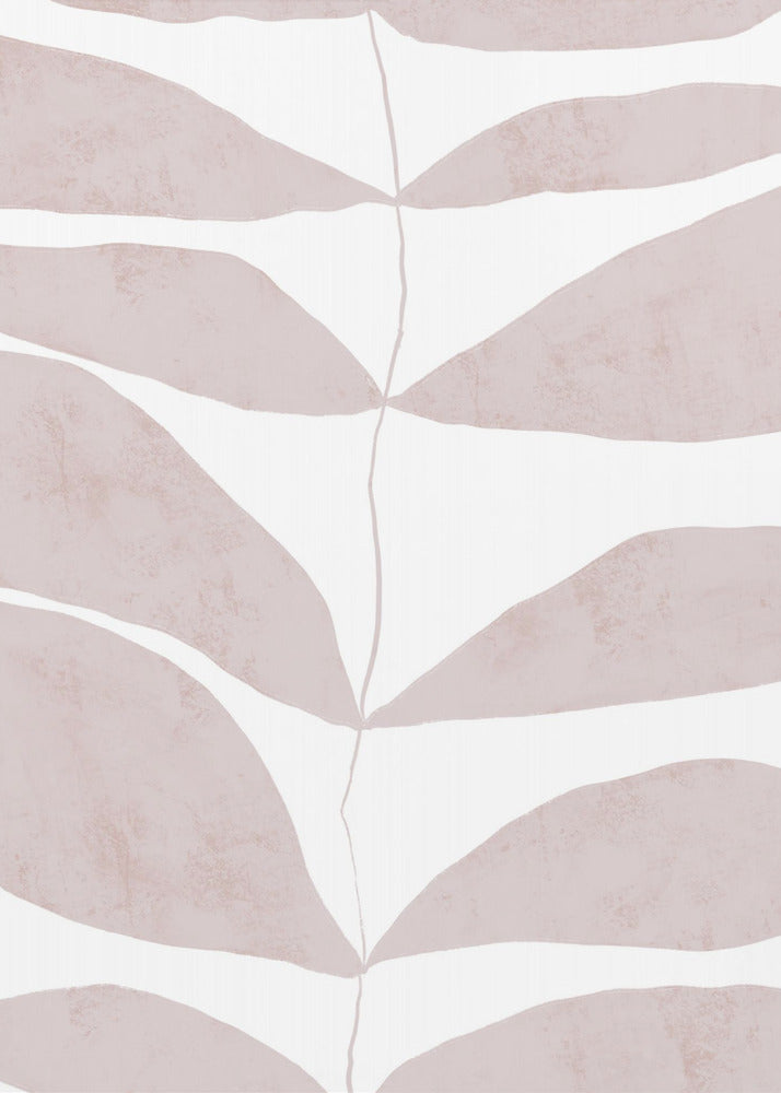 Bladpatronen in zachte beige tinten | Poster
