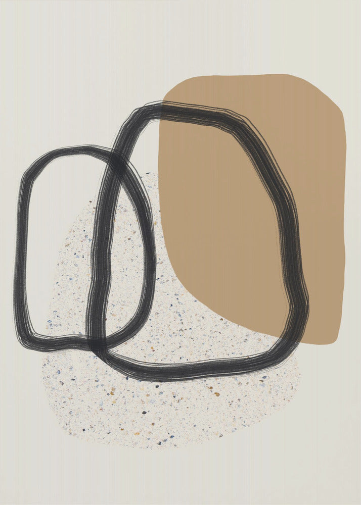 Organische vormen en aardse tinten | Canvas