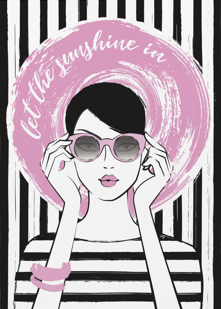 Roze zonnebrillen vibe | Poster