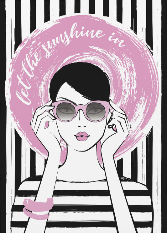 Roze zonnebrillen vibe | Poster