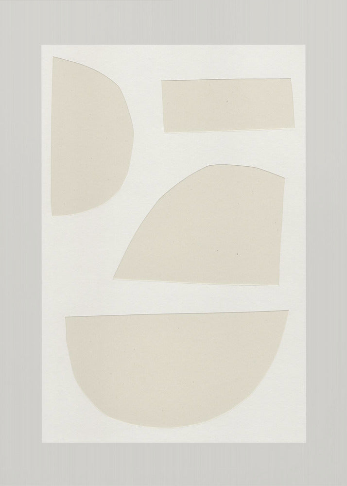 Geometrische vormen in een monochroom palet | Canvas