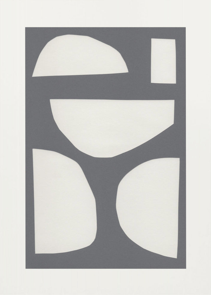 Geometrische vormen in een monochroom palet | Canvas