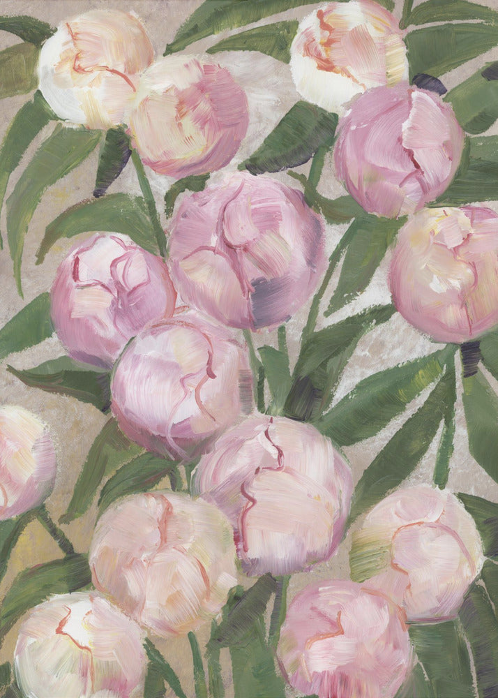 Valenty schilderachtige pioenrozen | Canvas