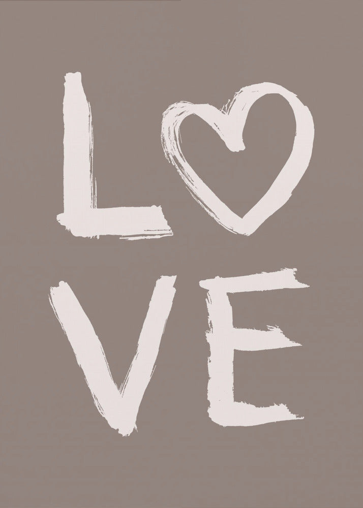 LOVE Toothy Brown | Canvas