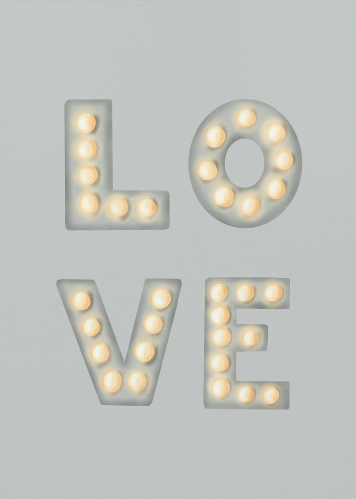 LOVE Lichtletters Groen | Canvas