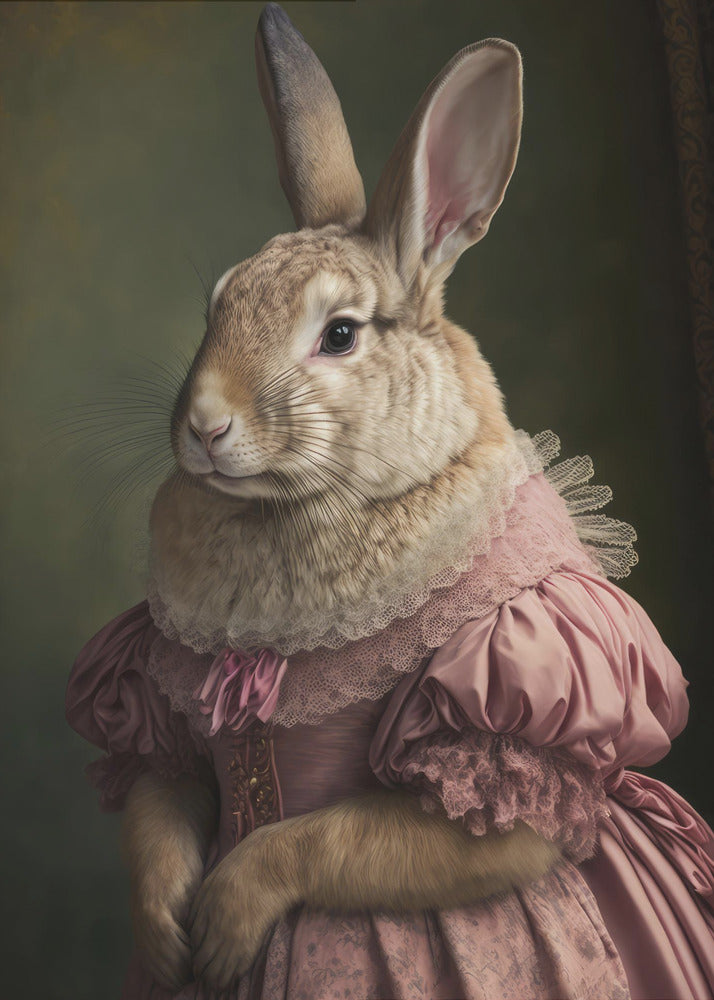 Koninklijke Konijnenvrouw | Canvas