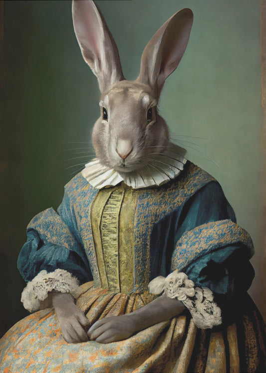 Portret van een koninklijke haas | Canvas