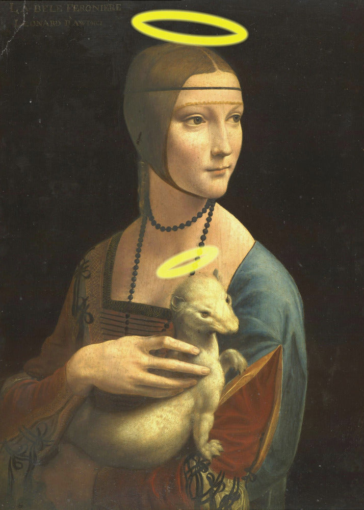 Dame met een halo | Canvas