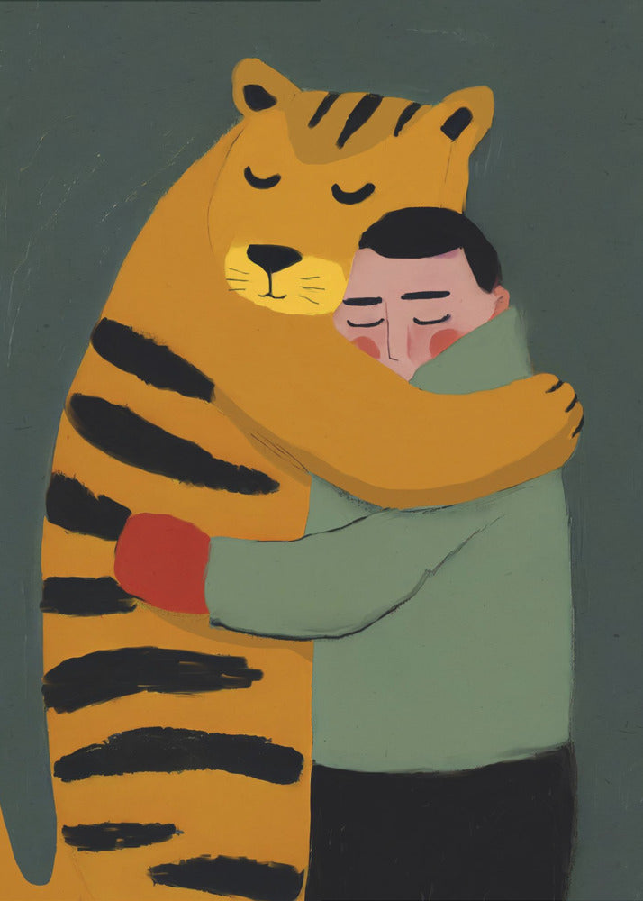 De zachte knuffel van de tijger | Poster