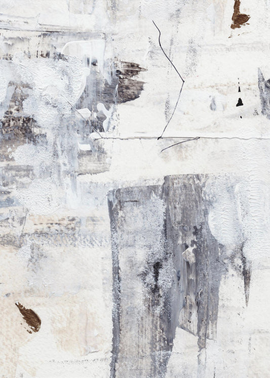 Abstract schilderij met gelaagde penseelstreken | Canvas