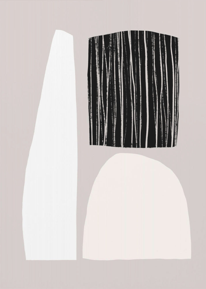 Geometrische vormen in neutrale tinten | Poster