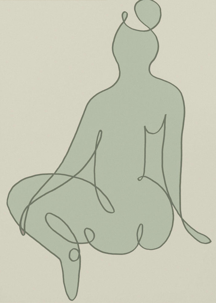 Zittend Groen | Poster