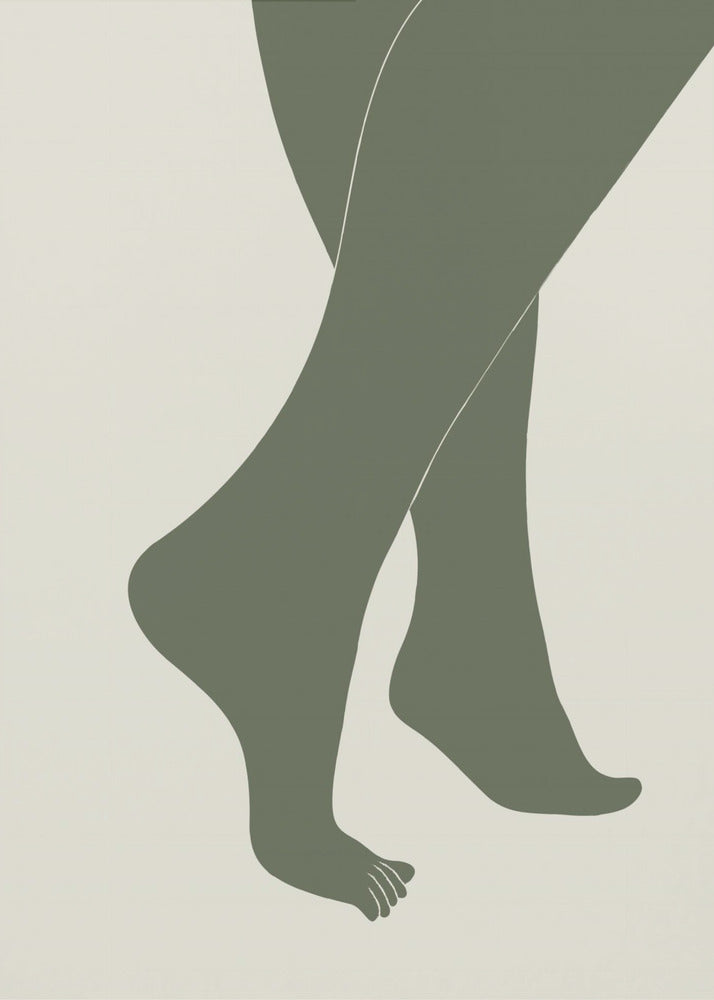 Tip Toe Groen | Canvas