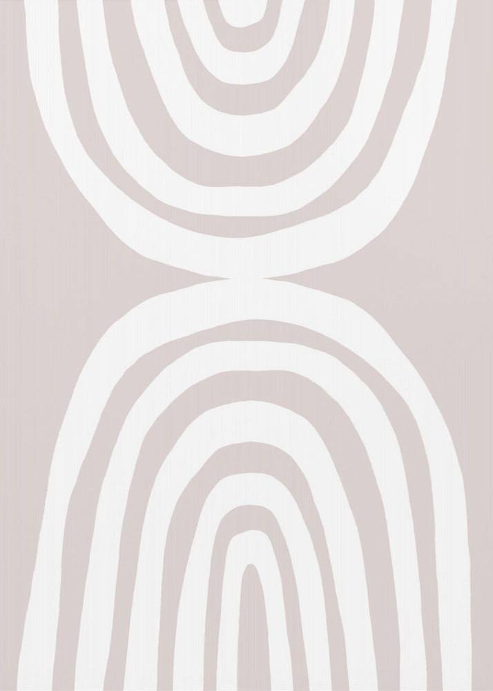 Organische concentrische vormen | Canvas
