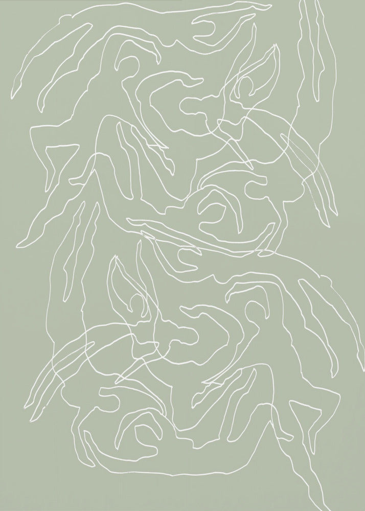 Zwemmers Groen | Canvas
