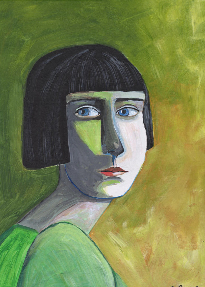 Dame met de blik | Canvas