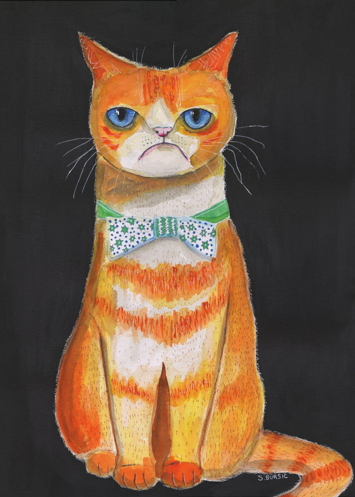 Droevige kat | Canvas