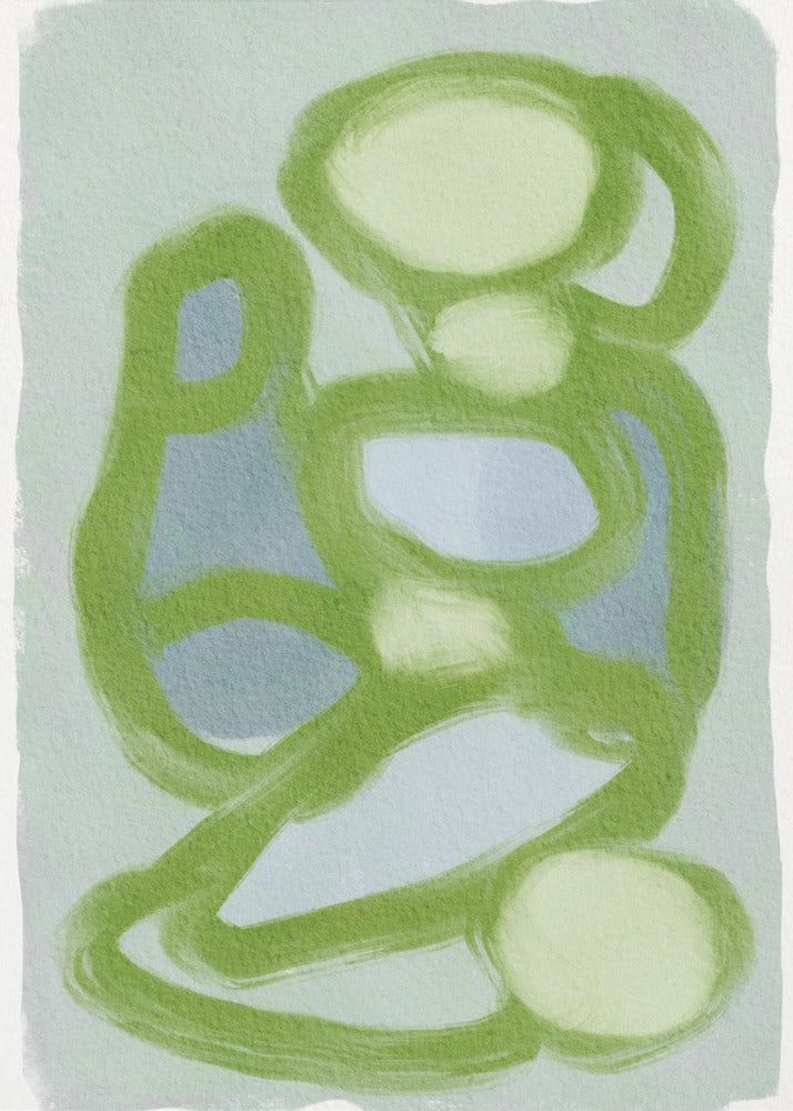 Groene Cirkels 2 | Canvas
