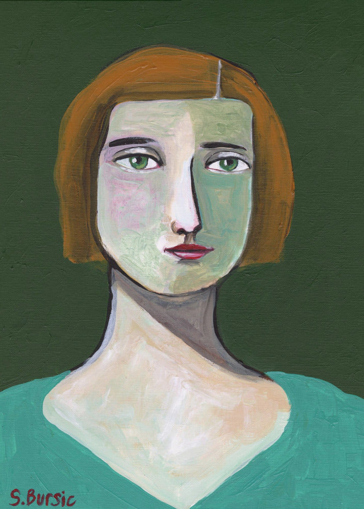 Groene Dame | Canvas