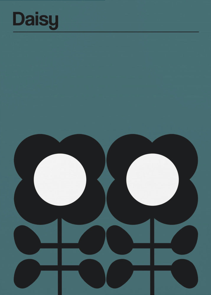 Madeliefje Teal | Canvas