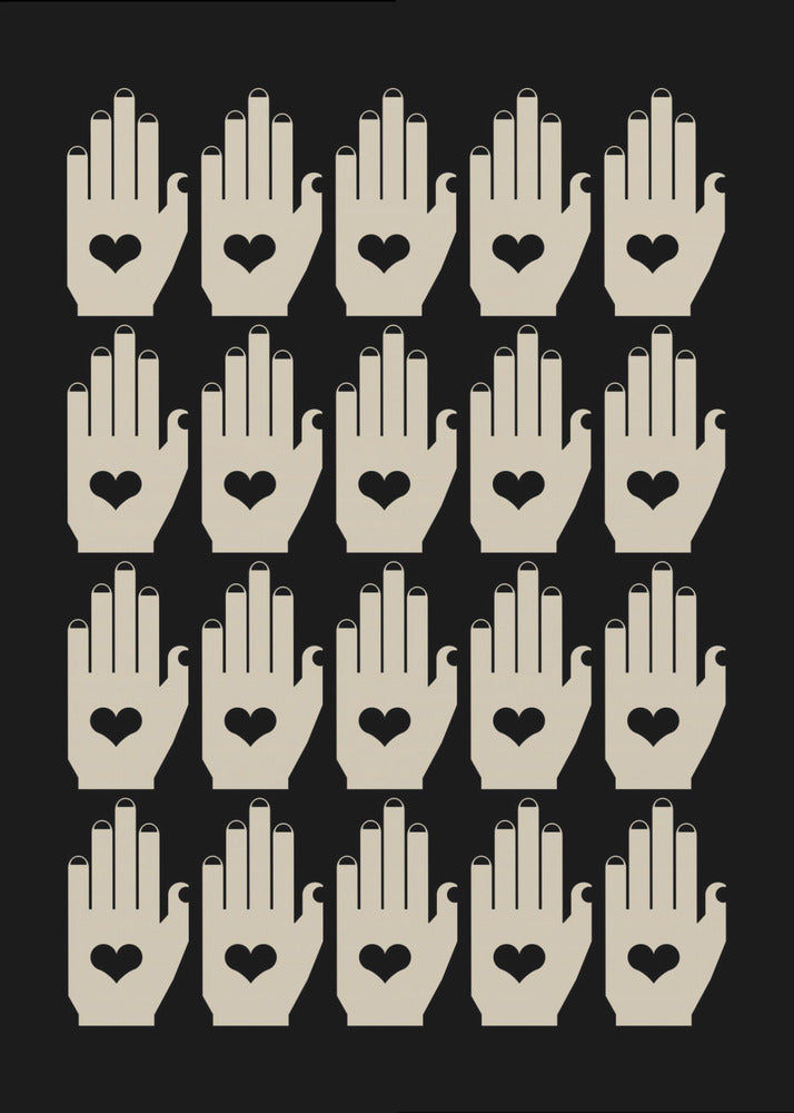 Retro Handen Zwart | Poster