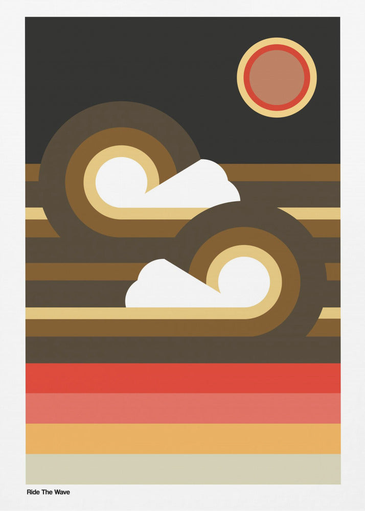 Ride The Wave Zonsondergang | Canvas