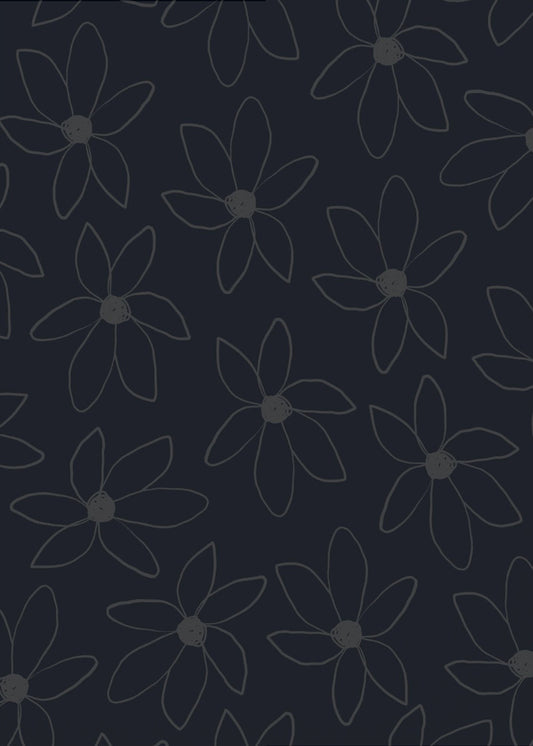 Black Airy Flowers | Poster