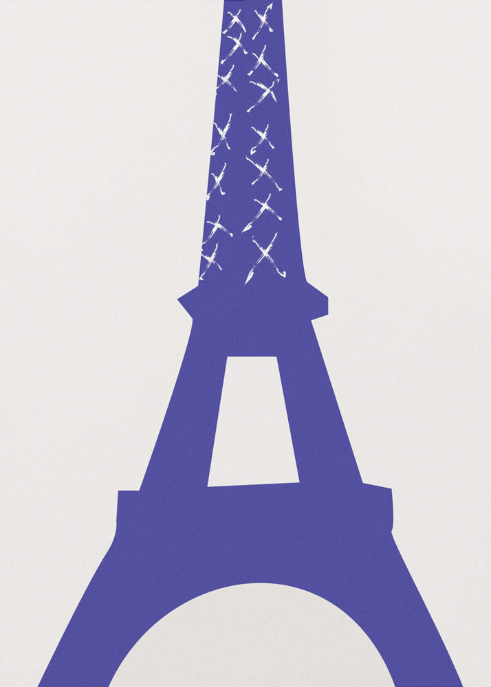 Eiffel Blauw | Canvas