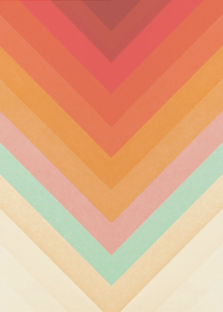 Regenboog Chevrons | Canvas