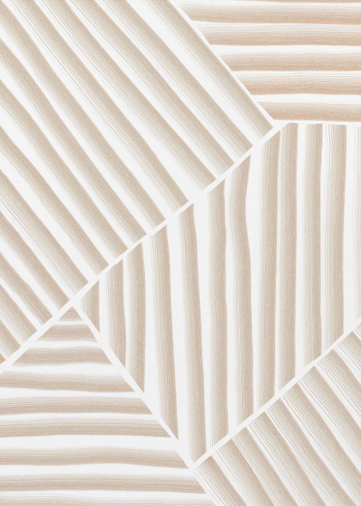 Beige Lijnkunst | Canvas