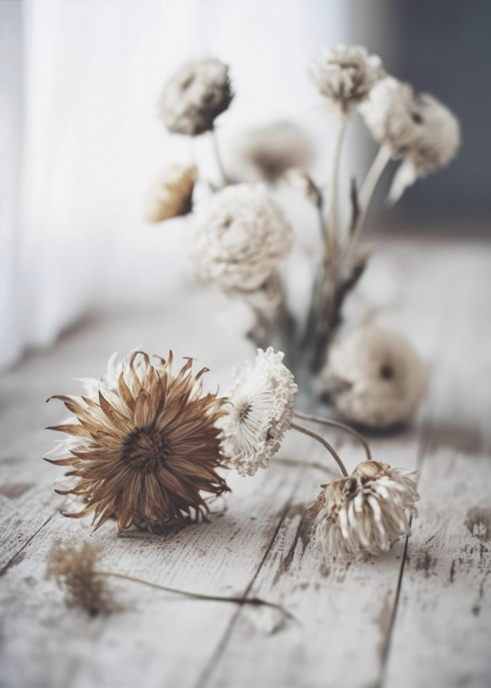 Nostalgische bloemen | Canvas